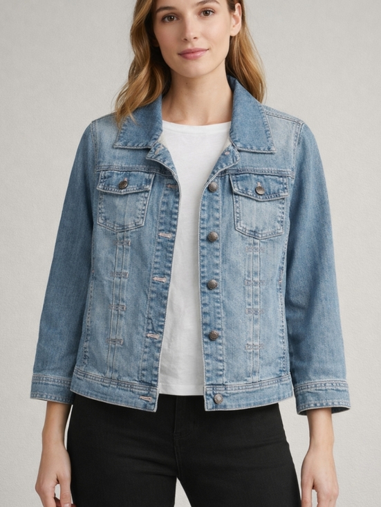 J. Jill Jackets & Blazers - J.Jill Denim Jacket Light Wash Size XS